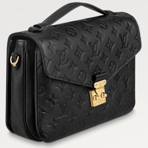 Black Embossed Pouchette Metis